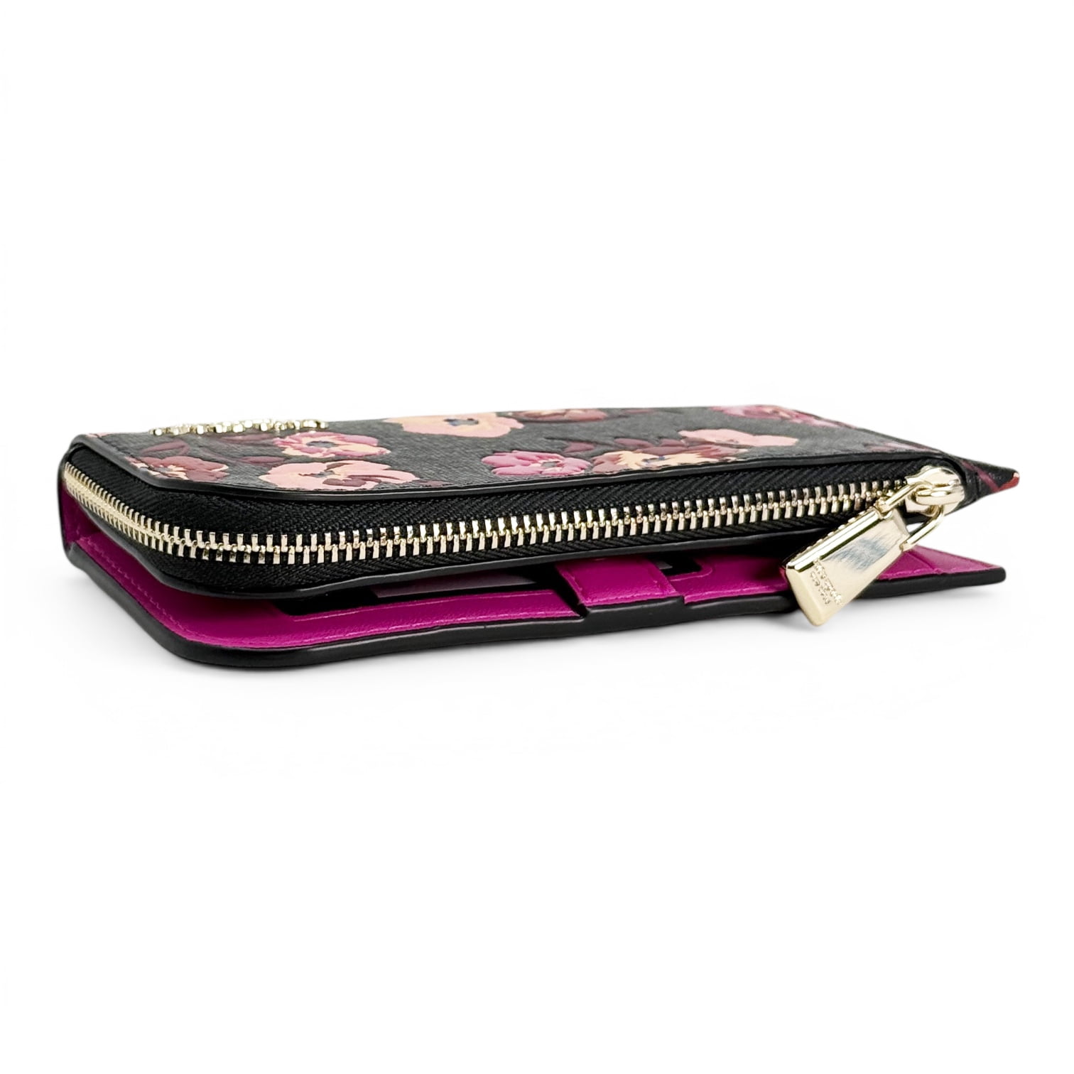 Kate Spade New York Women's Small Slim Floral Card Case (Black Multi)