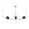 thumbnail image 6 of XAV-B9306-VG Crystorama Lighting Xavier - 6 Light Chandelier In Modern Style-14.75 Inches Tall and 46 Inches Wide-Vibrant Gold Finish, 6 of 11