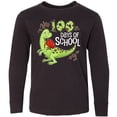 thumbnail image 3 of Inktastic 100 Days of School Green Dinosaur Long Sleeve Youth T-Shirt, 3 of 5