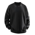 thumbnail image 5 of Zysthvn Lightweight Mens Sweatshirts No Hood Pullover Fall Long Sleeve Casual Sweatshirts for Men Solid Crewneck Loose Tops, 5 of 10