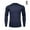 Navy, variant on Men Long Sleeve Compression Sports Blouse Thermal Base HOT Layer SALE S0S2
