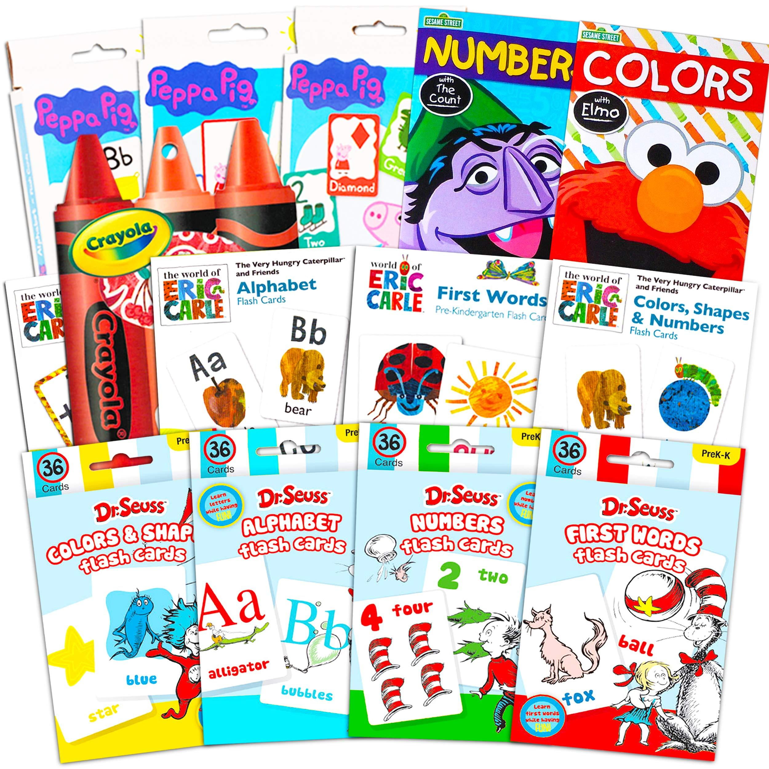 ABCs and Words Dr Seuss Flash Cards Colors & Shapes or Numbers 
