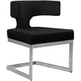 thumbnail image 1 of Meridian Furniture Alexandra Black Velvet Dining Chair, 1 of 8