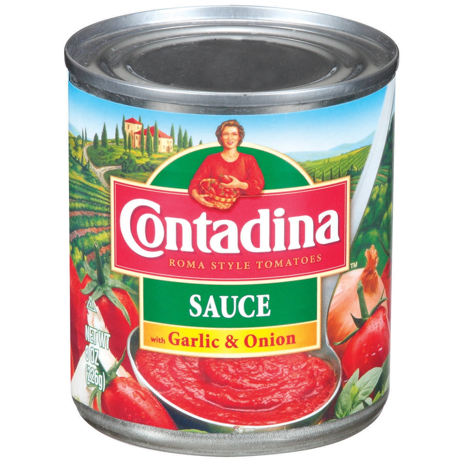 Contadina Canned Tomato Sauce with Garlic & Onion, 8 oz Can