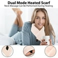 thumbnail image 3 of Heated Scarf 3 Heating Level Heated Neck Wrap Soft USB Heated Neck Scarf with Vibration Massage 4 Massage Mode Comfortable Neck Heating Pad Portable Heated Scarf Easy to Use for Men Women, 3 of 10