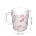 thumbnail image 2 of Yiaed Cute Piggy Ballerina Print Ceramics Coffee,Large Handle Design,Extra Large Tea and Coffee Cup for Office and Home Mugs, 2 of 6