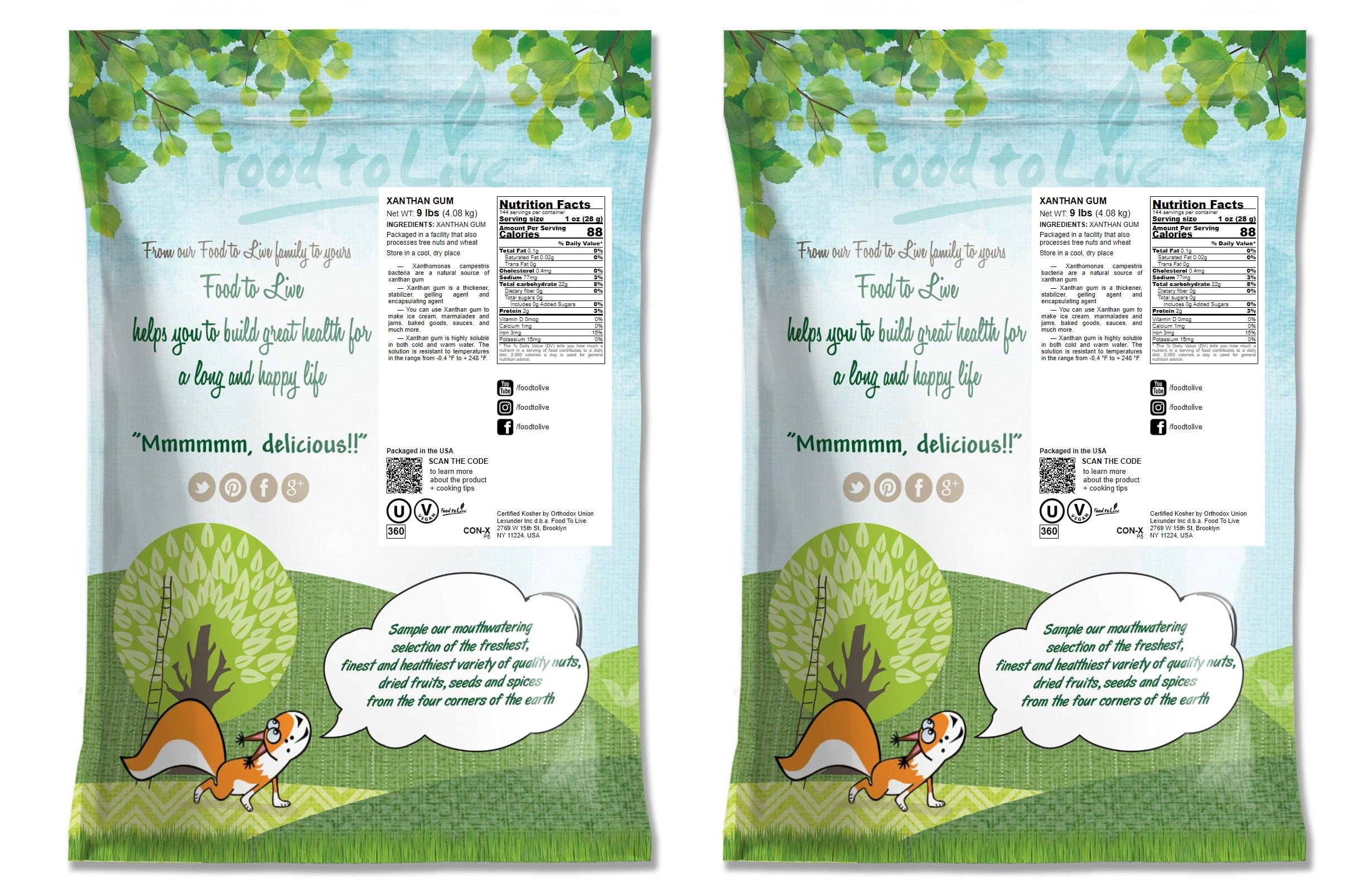 Xanthan Gum, 18 Pounds — Vegan, Kosher — by Food to Live