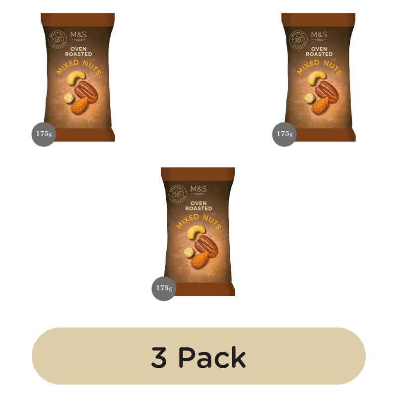 M&S Oven Roasted Mixed Nuts 175g, British Import (Pack of 3)