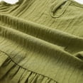 thumbnail image 6 of LLYWEY Toddler Girls Ruffle Tops, Baby Girl Linen Ruffles Hem Sleeveless T-Shirts, Kids Solid Color Keyhole Back Summer Round Neck Sleeveless Loose Casual Blouses Shirts, Style-T-12, Green, 3T, 6 of 9