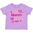 thumbnail image 3 of Inktastic Valentine's Day My Nonni Loves Me Hearts and Lips Boys or Girls Toddler T-Shirt, 3 of 5