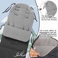 thumbnail image 3 of Universal Stroller Footmuff - 45 x 86 cm - Windproof, Removable, Suitable for Babies - Grey, 3 of 4