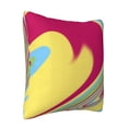 thumbnail image 2 of ZICANCN Pink Yellow Swirling Decorative Throw Pillow Covers, Bed Couch Sofa Decorative Knit Pillow Covers for Living Room Farmhouse, 18"x18", 2 of 8