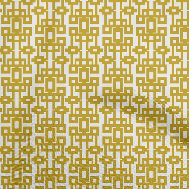 oneOone Cotton Flex Lime Green Fabric Geometric Craft Projects Decor Fabric Printed By The Yard 40 Inch Wide