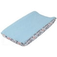 thumbnail image 2 of Balboa Baby Quilted Changing Pad Cover - Blue Dot with Grey Floral Accents - Grey Dahlia Collection, 2 of 2
