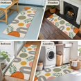 thumbnail image 6 of Boho Sun Discs 2'x6' Runner Rug, Green Leaves Middle Century Abstract Vintage Washable Non-Slip Area Rugs for Hallway Kitchen Floor Bedroom Entryway, Long Laundry Carpet Decoration Indoor Mat, 6 of 9