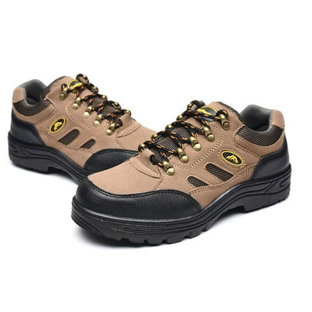 

OwnShoe Men’s Steel Toe Work Shoes Waterproof Safety Sneakers Nonslip Industrial Boots