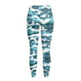thumbnail image 6 of Renewold Blue Teal Camo Yoga Pants with Pockets for Women High Waisted Workout Yoga Pants Tummy Control Buttery Soft Compression Pants Sportswear Non See-Through, M, 6 of 8