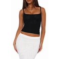 thumbnail image 2 of Women'S Basic Tank Top Adjustable Spaghetti Straps Sleeveless Camisole Shirts Black S, 2 of 7