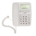 thumbnail image 3 of Wired Landline Phone, Energy Saving Alarm Clock Powerful Memory Function Hands Free Office Telephone  For  Hotel White, 3 of 8