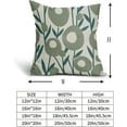 thumbnail image 5 of Teal Green Pillow Covers 16x16 Set of 2 Spring Summer Floral Minimalist Art Geometry Flower Modern Style Decorative Throw Pillow Cases Outdoor Farmhouse Decor for Sofa Couch Bed, 5 of 6