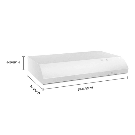 Whirlpool - 30" Externally Vented Range Hood - White