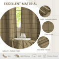thumbnail image 5 of NICETOWN Plaid Curtains for Living Room 96 inch Length, Check Semi Sheer Linen Curtains Back Tab Rod Pocket Light Filtering Rustic Farmhouse Style Drapes for Bedroom, Linen, 2 Panels, 5 of 9