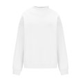 thumbnail image 4 of yardsong Womens Sweatshirts Plus Size Mock Neck Long Sleeve Pullover Oversized Casual Tops Soft Comfy Fall Winter Warm Sweat Shirt White,XXXXXL, 4 of 6