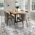 thumbnail image 6 of Toyoso 10x14 Area Rug Living Room Rugs - Washable Neutral Modern Abstract Soft Thin Large Rug Indoor Floor No Slip Rug Carpet for Bedroom Under Dining Table Home Office Decor - Grey, 6 of 9