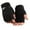 Cool Black, variant on 1 Pair Men Autumn Winter Riding Gloves Half Finger Faux Leather Elastic Cuffs Solid Color Sports Climbing Fitness Driving Mittens