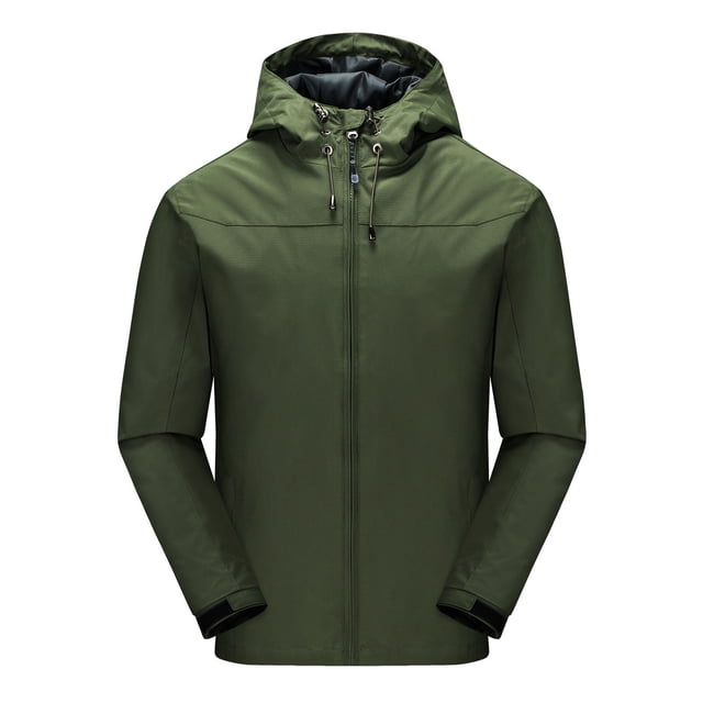 RKSTN Jackets for Men Four Seasons Jacket Outdoor Mountaineering Solid Color Jacket Fall and Winter Long Sleeve Jacket Coats