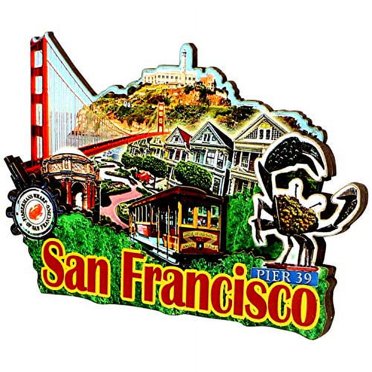 Magnete Da Frigorifero San Francisco 3D - Souvenir Di Viaggio Dipinto A