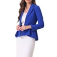 thumbnail image 4 of INSPIRE CHIC Women's Business Casual Blazer Single Button Work Peplum Blazer, 4 of 5
