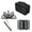Black, variant on KMMYS Macaron Color Large Capacity Pencil Case, Multifunctional Polyester Stationery Bag, Zippered Organizer Pouch for Pens, Pencils, and Accessories, Compact and Durable for Desk or Travel
