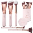 thumbnail image 1 of Pro Face Contour Brush Set - Synthetic Contouring Sculpting and Highlighting Kit - Cream Blush Powder Flat Nose Cheek Round Small Angled Fan Tapered Precision Kabuki Foundation Makeup Brushes, 1 of 4