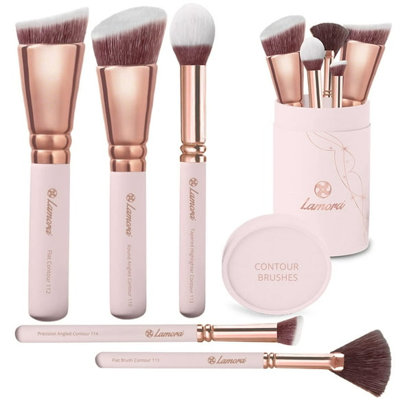 Set de brochas Lamora Pro Face Contour Synthetic Vegan 5 piezas
