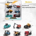 thumbnail image 3 of 1 64 Alloy Engineering Car with Gift Box  Excavator  Forklift  Stacking Machine  Forklift  Road Press  6/8 Pcs, 3 of 9