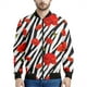 thumbnail image 5 of Chaqueta con estampado de cebra abstracto para hombre y mujer, ropa con estampado 3D de flores, sudadera informal con cremallera, ropa de calle, abrigo, 5 of 5