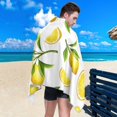 thumbnail image 5 of Coolnut Lemon Beach Towel, Sand Free Super Absorbent Oversized Travel Towel with Mesh Bag for Beach, Camping, Swimming, Holiday, 30 x 60 Inch Washcloth Gift, 5 of 7