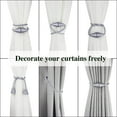 thumbnail image 5 of Magnetic Curtain Tiebacks Rope Modern Handmade Curtain Tie Backs Decorative Drapes Weave Holdbacks for Window Décor, Black, 5 of 6