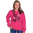 thumbnail image 5 of Proud Pink Supporter Breast Cancer Women Crewneck Sweatshirt Brisco Brands M, 5 of 6