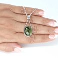 thumbnail image 5 of Natural Moss Agate Pendant 925 Sterling Silver Handmade Jewelry, 5 of 8