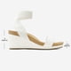 thumbnail image 2 of Sandalia DREAM PAIRS NINI-5 Blanca con Tira Elástica y Cuña de 7.5 cm, 2 of 5