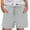 Light Gray, variant on Cotton Linen Shorts for Women Summer Lightweight Elastic Waist Wide Leg Loose Beach Shorts with Pockets