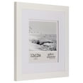 thumbnail image 4 of Gallery Solutions 12"x12" Wall Mount Tabletop Photo Frame Double Mat Matted to 8"x8" - White, 4 of 11