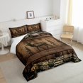 thumbnail image 4 of Erosebridal Deer Moose Comforter Set Full Rustic Cabin Lodge Bedding Comforter Sets Adults Men Woodland Hunting Wildlife Animal Bedding Set Country Farmhouse Quilt Duvet Brown, 4 of 6
