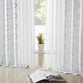 thumbnail image 5 of Pinewave White Blackout Curtains Mix and Match Geometric Silver Patterned,Sheer Drapes for Living Room,52w"x63L"x4,Grommet Top, 5 of 6