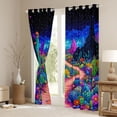thumbnail image 4 of jejeloiu Colorful Cactus Flowers Black Out Curtains,Tropical Desert Plant Curtains Pack of 2 (42x63 Each),Watercolor Natural Scenery Bedroom Curtains For Girls Kids,Microfiber Bedroom Decor, 4 of 6