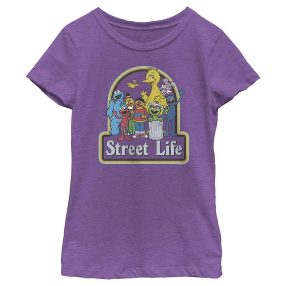 Girl's Sesame Street Friends for Life Group  Graphic T-Shirt