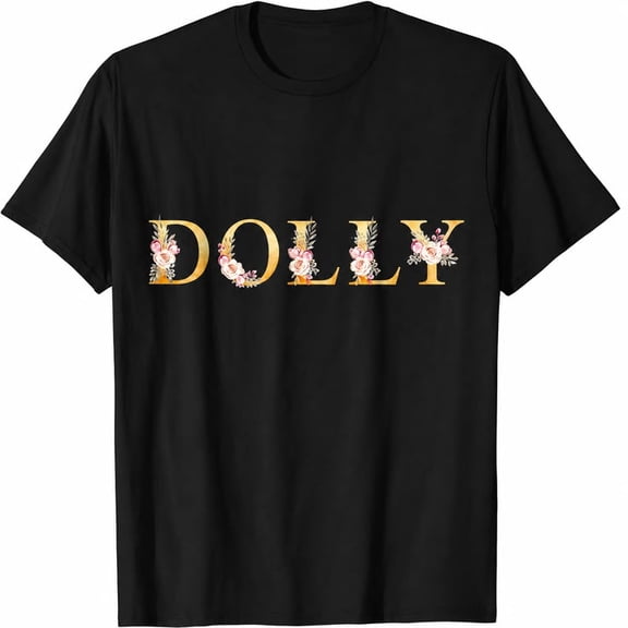Dolly First Name Western Floral Dolly Girl T-Shirt