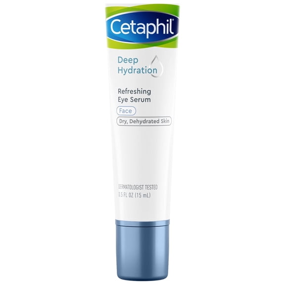 Cetaphil Deep Hydration Refreshing Eye Serum With Hyaluronic Acid, Vitamin E & Vitamin B5, Under Eye Cream For Dark Circles and Puffiness